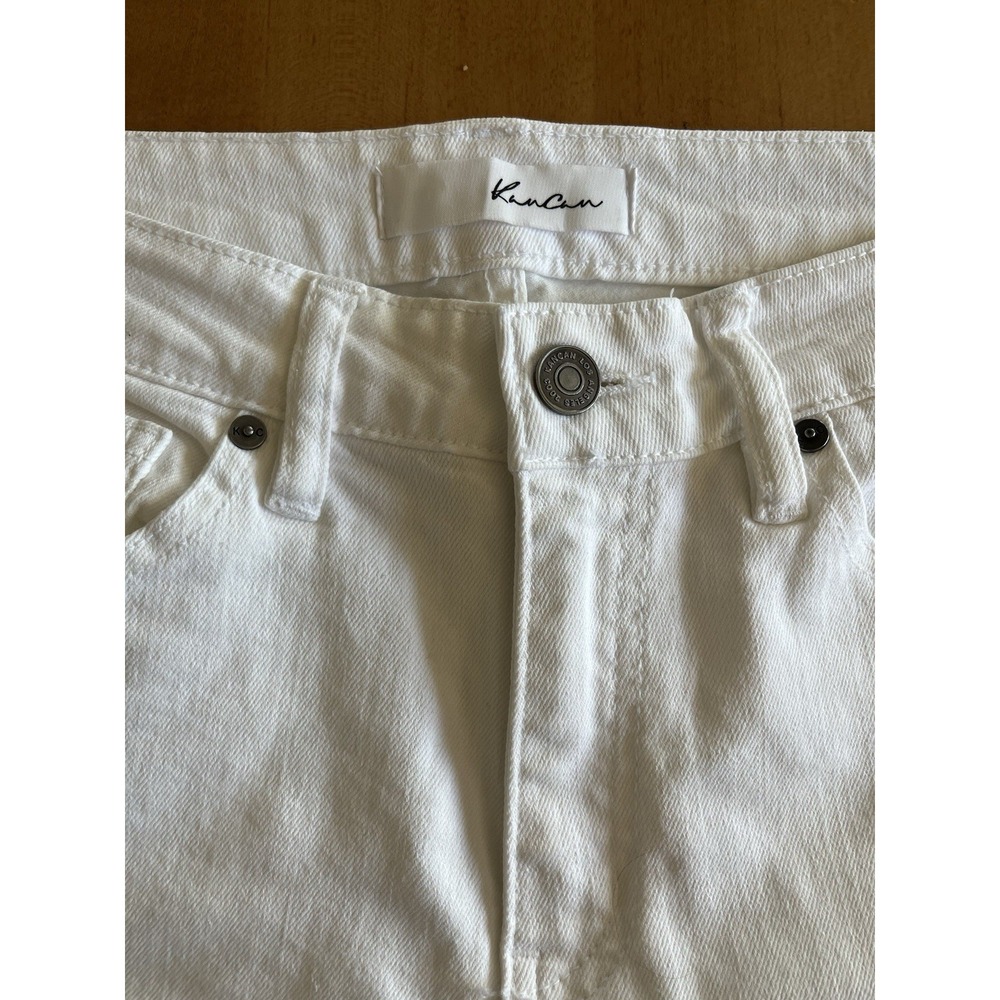 KanCan Women's White‎ Denim Jeans Size 3/25 Distressed Skinny Summer - Picture 4 of 11